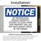 Signmission No Trespassing Private Property Attempts OSHA Notice Sign, Vinyl Decal, 7in W x 5in L, 2PK OS-2PACK-NS-D-57-L-14965 - alternate 4